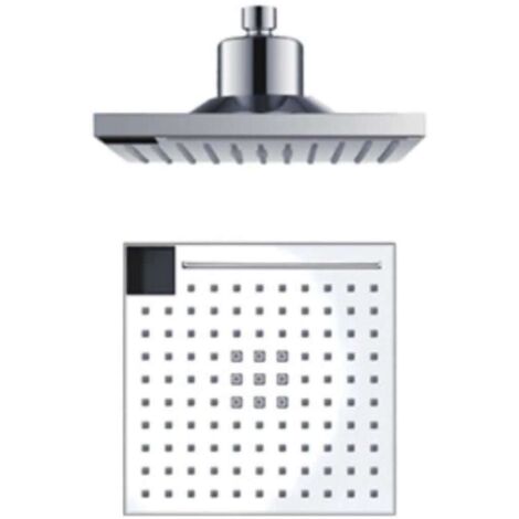 Sined Led 5 Ducha Mural Cuadrada Con Luz Led De 3 Chorros y Sensor De Infrarrojos Gris