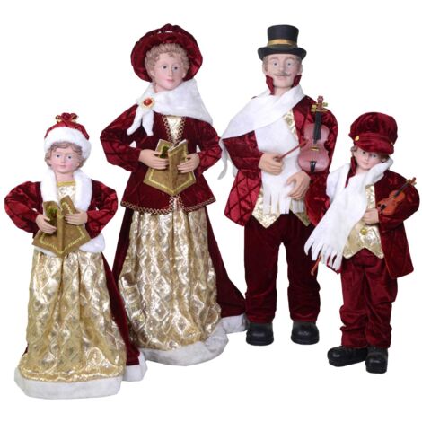 Singers family set tela burdeos 4pcs cm21x15h70