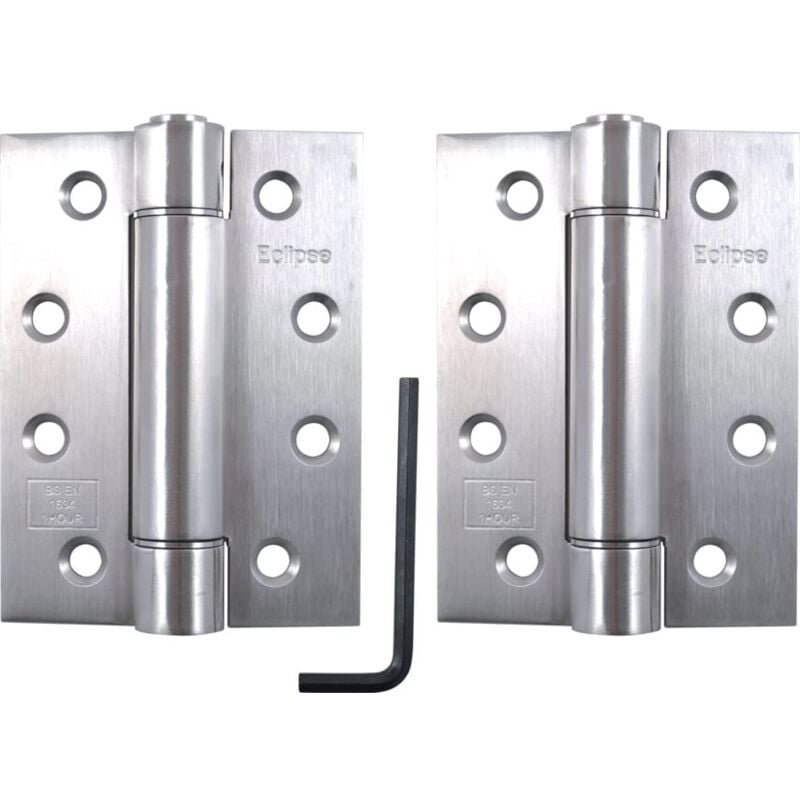 102 x 76 x 3mm Single Action Spring Hinges (Pair) sss - Matlock