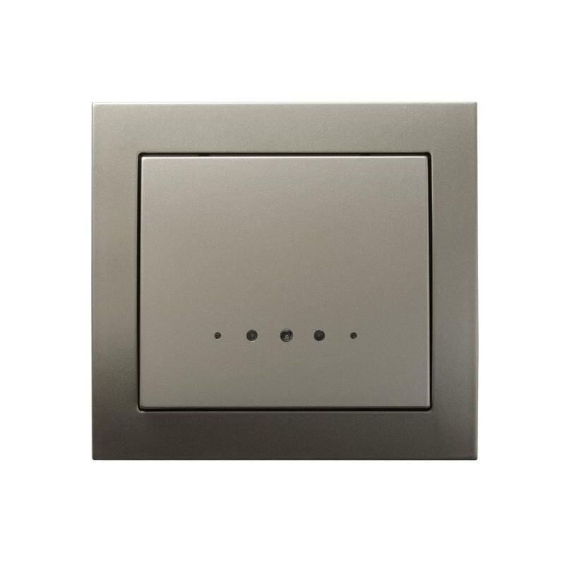 Ospel - Single Big Button Indoor Light Switch Click Wall Plate Light Satin with Light