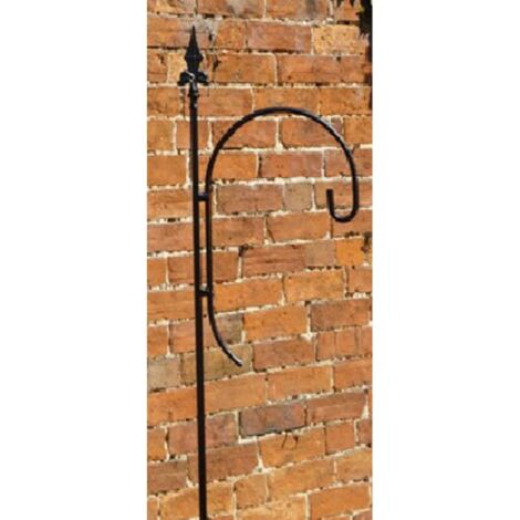 Single Bird Crook Bare Metal/Ready to Rust - Steel - L62.5 x W62.5 x H221 cm