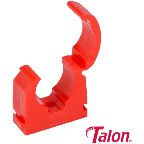 Single Hinged ID Pipe Clips Red - 22mm