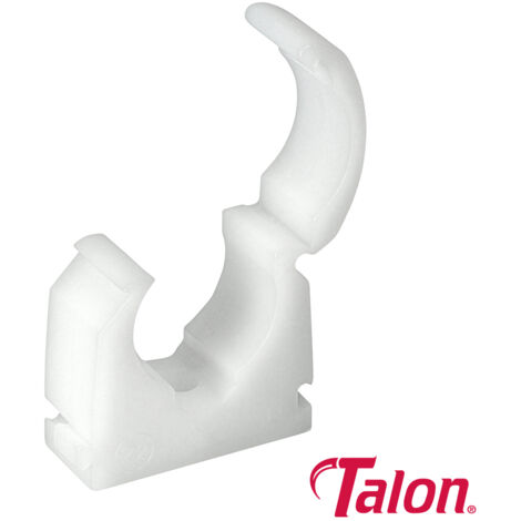 Single Hinged Pipe Clips White - 22mm