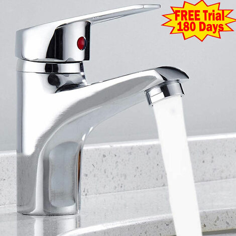 Single Lever Basin Mixer Chrome Modern Bath Tap Monobloc Wash Basin Sink Mixer Modern Chrome Brass