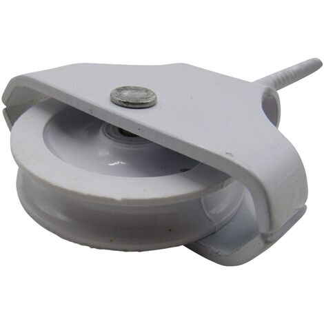Single Line Screw In Pulley Wheel White (Washing Clothes Airer Indoor Drying Creel Kit)