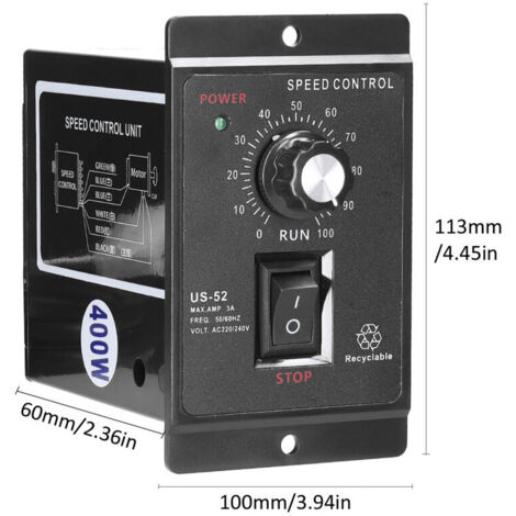 Single-phase AC variable speed motor - Continuous electronic control - High efficiency - For industrial applications