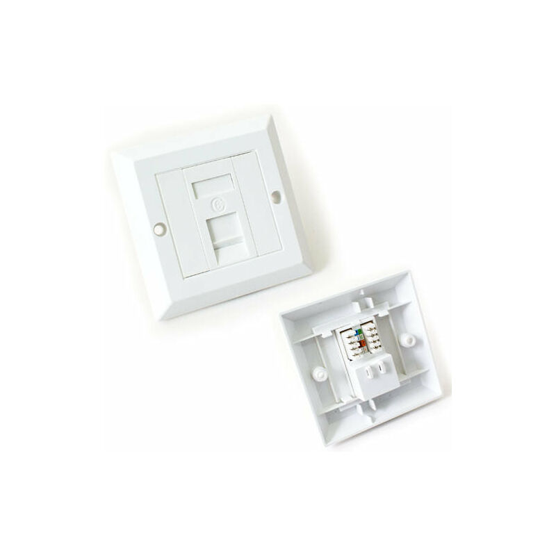 Single Port CAT6 idc Wall Outlet Face Plate 1 Way RJ45 Network Ethernet Socket