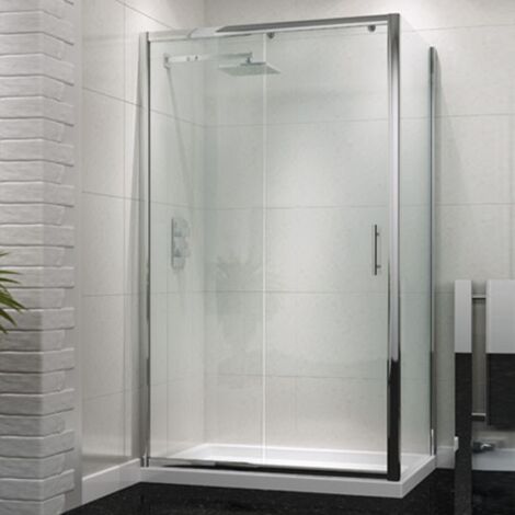 Single Sliding Shower Door 1000mm - Kaso 6 by Voda Design (6mm Thick)