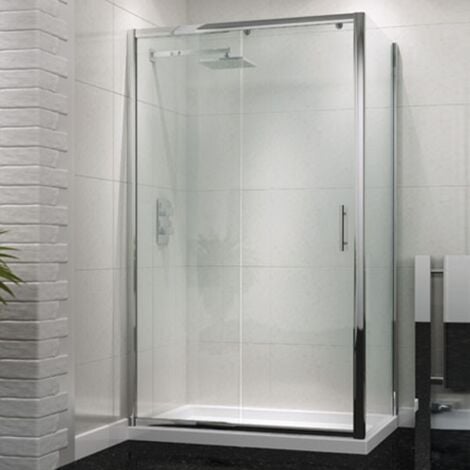 Single Sliding Shower Door 1400mm - Kaso 6 by Voda Design (6mm Thick)