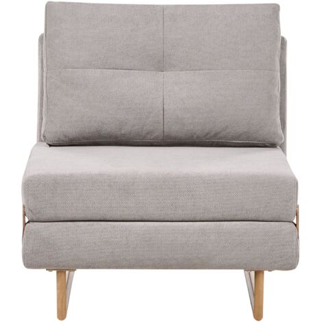 Single Sofa Bed JERSLEV Fabric Grey