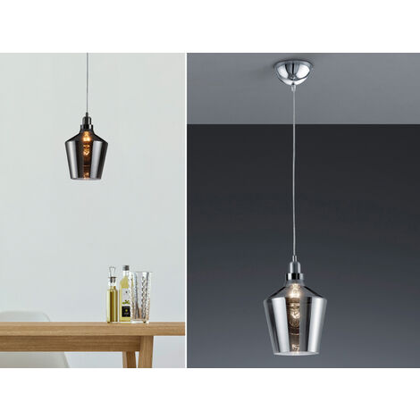Single Suspension Calais Tumbler Rauchglas Trio Beleuchtung