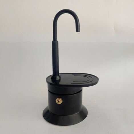 Single-tube 50ml mini coffee maker, small single-cup coffee maker, outdoor coffee machine, espresso machine, espresso maker, black.