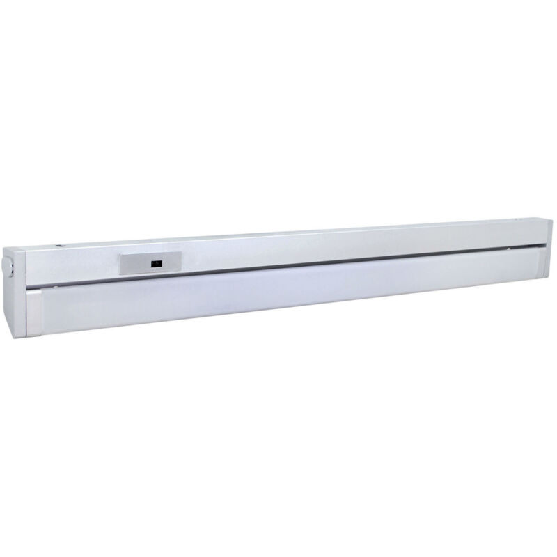 Tibelec - Réglette led orientable argent 10W, 935 lm, 3000K, interrupteur infrarouge, garantie 5 ans