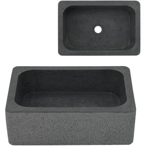 Sink 45x30x15 cm Riverstone Black