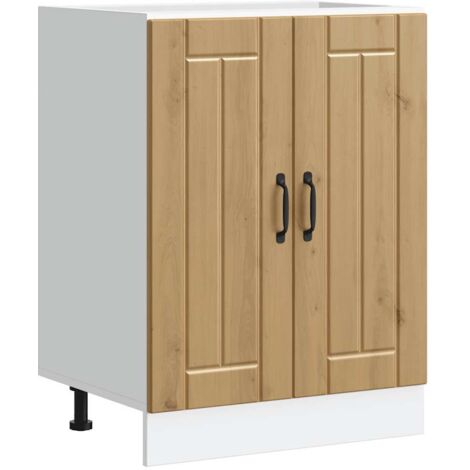 Sink Base Cabinet Lucca Artisan Oak Engineered Wood vidaXL