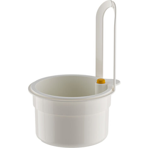 Sink Basket Strainer, Space Saving Drain Food Catcher, Hangable Clog Proof Sinks Strainer, Easy to Clean Baskets for Home, Kitchen, Shower, RV, Bathroom, Outdoor, and Many Moree (blanc-1Stk)