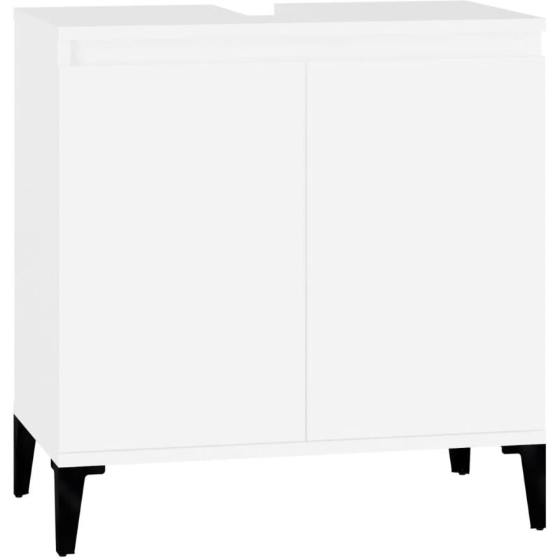 Sink Cabinet White 58x33x60 cm Engineered Wood vidaXL - White