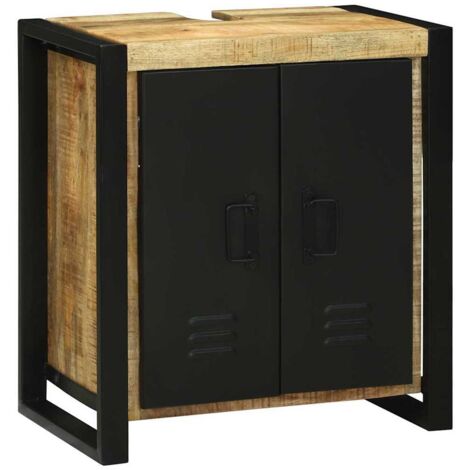 Sink cabinet with Shelf Brown 55 x 35 x 60 cm Solid Mango Wood vidaXL