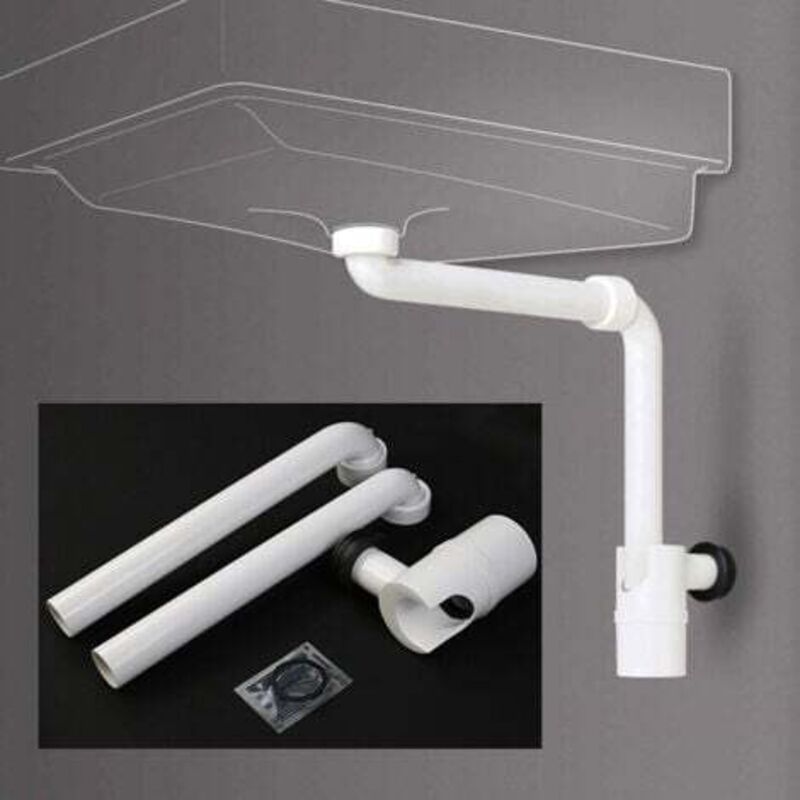 Image of Sink drain pipe, wall-mounted anti-odor sink&hellip;