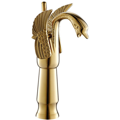 Sink Faucets Bathroom Faucet Sink Faucet Hotel Copper Mixer Taps Hot and Cold Faucets Long, Gold