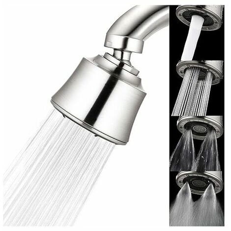 Sink Sprayer Attachment for Faucet, Water Saving Swivel Faucet Head with 4 Sprayers, Wide Angle Rotating Sink Faucet Aerator, Splash Proof Kitchen Faucet Sprayer