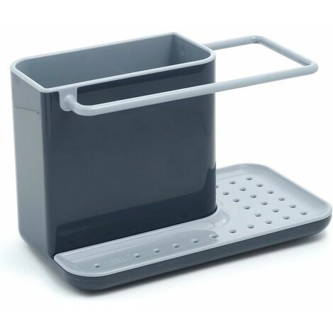 Sink Storage, Holder for Sponge, Scraper, Brush, Dishwashing Liquid, Dishcloth, Small Model - Dark Gray