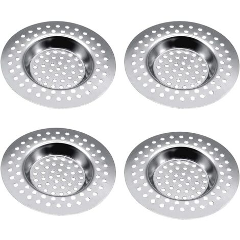 Sink Strainer Stopper, 4 Pack Stainless Steel Kitchen Sink Strainer Stopper, Sink Strainer Stopper, Sink Strainer Stopper for Kitchen Bathtub Bathroom Wash Basin