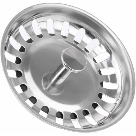 Sink Strainer Stopper Stainless Steel Sink Stopper For Your Kitchen Bathroom - Diameter 79mm（2 pc）