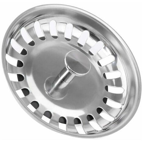 Sink Strainer Stopper Stainless Steel Sink Stopper For Your Kitchen Bathroom - Diameter 79mm（2 pc）
