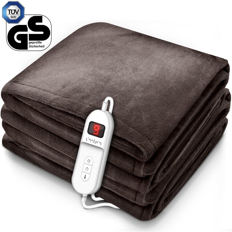 Chauffe matelas 200x180cm Certifié tüv süd gs Arrêt Automatique Fonction Minuterie 9 Niveaux de Température - Sinnlein