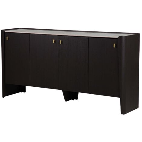 Sinterstein Sideboard MDF Ebenholz 180X45X90 Cm