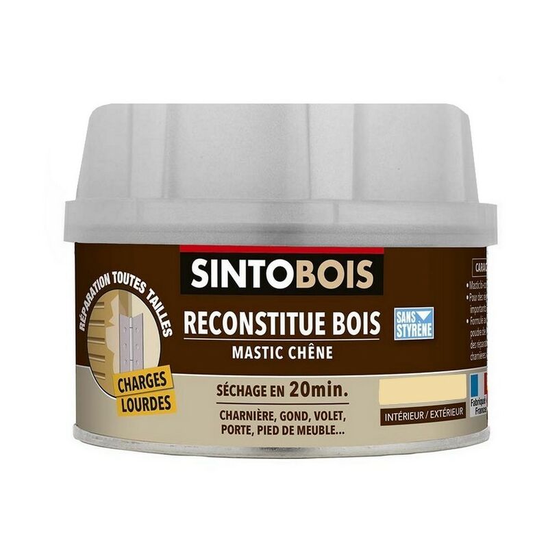 Sinto - bois Reconstitue parties manquantes sur charges lourdes Teinte pâte à bois: Sapin - Conditionnement: 190 g