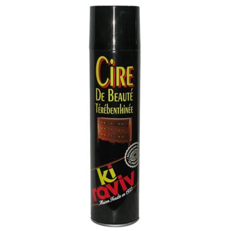 Sinto – Cire térébenthinée aérosol 400 ml – Teinte pour bois – Finition métal – Nourrit et protège meubles en bois