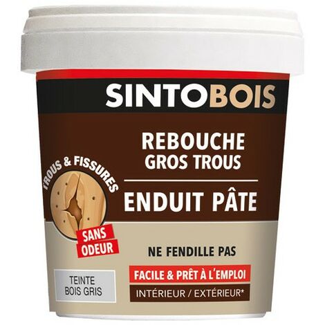 SINTO - Sintobois pate rebouche bois 1kg bois gris
