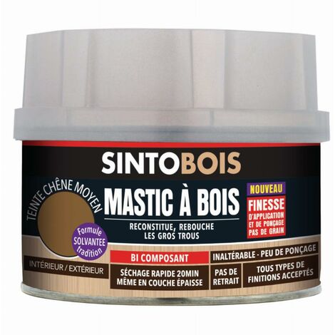 MASILLA PARA MADERA SINTOBOIS FINA BLANCO 190G + 8G - SINTO - 33890