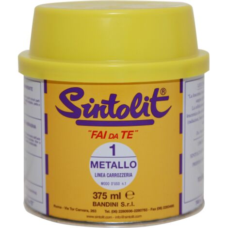 Sintolit 375 ml mastic pour tuyaux de carrosserie de gouttiA res mA talliques en fer