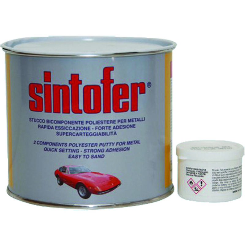 Stuc Sintolit Pour Métal Fer Bicomposant Kg.1,500 Ml.750