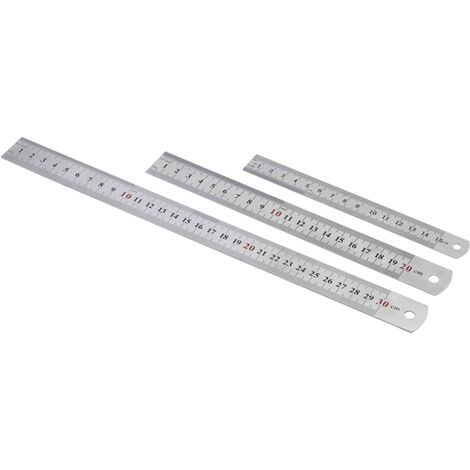 SINTRON Tools Stahllineal-3er-Set 207909, 15/20/30 cm