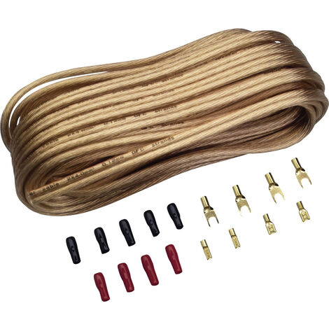 Sinuslive Car HiFi Lautsprecherkabel-Set 2 x 4 mm² 10.00 m vergoldet, inkl. Stecker
