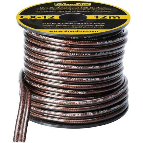 Sinuslive CX-12 Câble RCA 12.00 m [1x extrémité(s) ouverte(s) - 1x extrémité(s) ouverte(s)] A087951