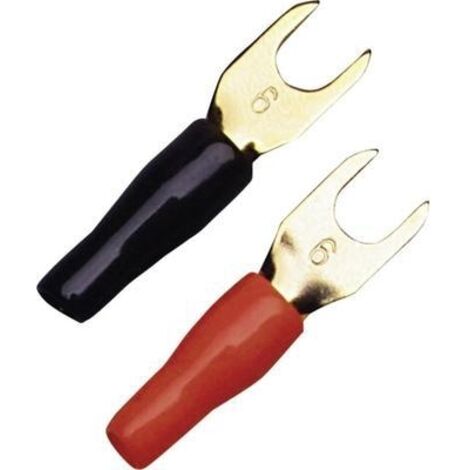 Sinuslive KSI 6 Cosse à fourche 6 mm² Ø du trou=5 mm partiellement isolé noir, rouge 10 pc(s)
