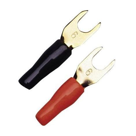 Sinuslive KSI 6 Cosse à fourche 6 mm² Ø du trou=5 mm partiellement isolé noir, rouge 10 pc(s) Y81789