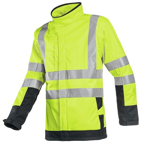 SIOEN Warnschutz-Softshelljacke PLAYFORD Multinorm Leuchtgelb/Marine Gr. XL