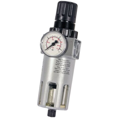 SIP 1/2" Filter Regulator with Gauge - L7 x W15 x H28 cm