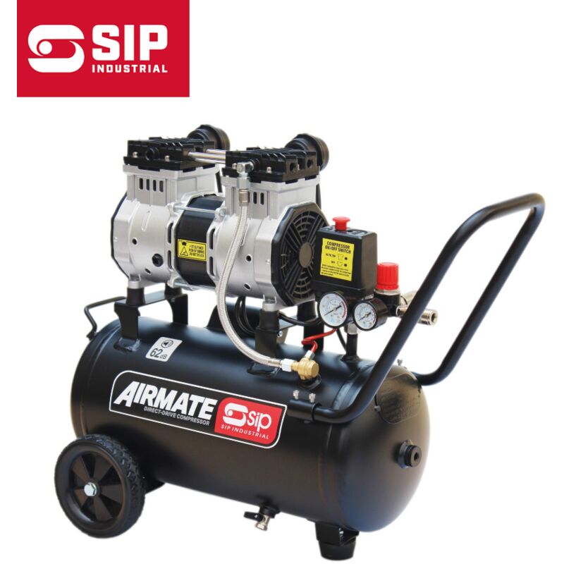 SIP Air Compressor Direct Drive 2hp 24 Litre Low Noise 24l Oil Free Compressor