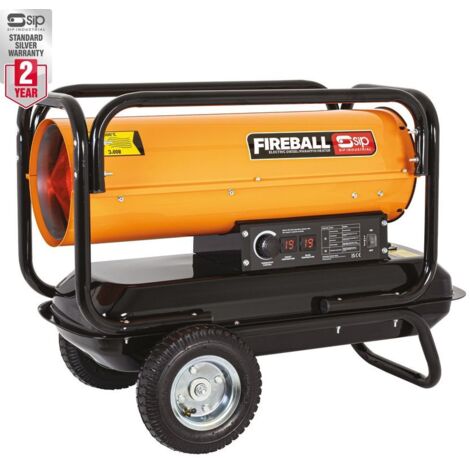 SIP FIREBALL XD75 Diesel/Paraffin Space Heater - L80.5 x W46 x H59 cm
