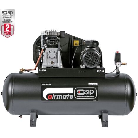 SIP PX3/150-SRB 150ltr Belt Drive Compressor - L43 x W131 x H109.5 cm