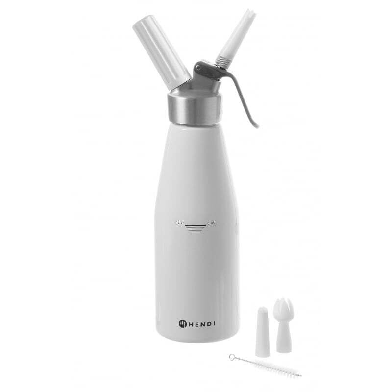 N2O Kitchen Line siphon à chantilly SET + 3 embouts 0,25L - blanc - HENDI 588031