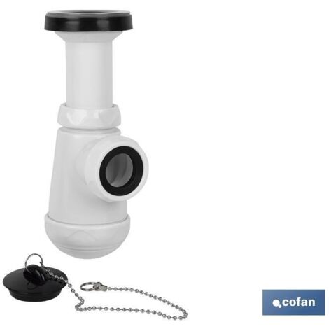 Siphon à bouteille avec sortie Ø32-40 et robinet d'évier de bidet 1 1/2 x 70