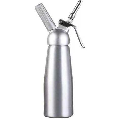 Siphon à chantilly 500ml – Aluminium brossé qualité alimentaire – 3 douilles inox pour mousses et crèmes – Nettoyage facile